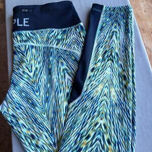 Nike Dri-Fit Running Leggings M SAMPLE multicolor hidden pockets drawstring
